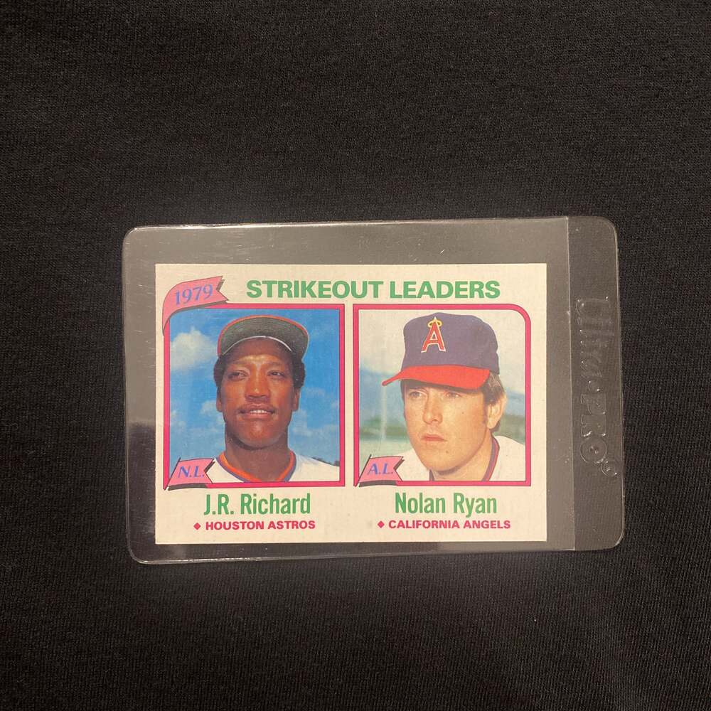 1980 Topps Strikeout Leaders J.R. Richard Nolan Ryan #206
